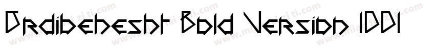 Ordibehesht Bold Version 1001 Apr字体转换